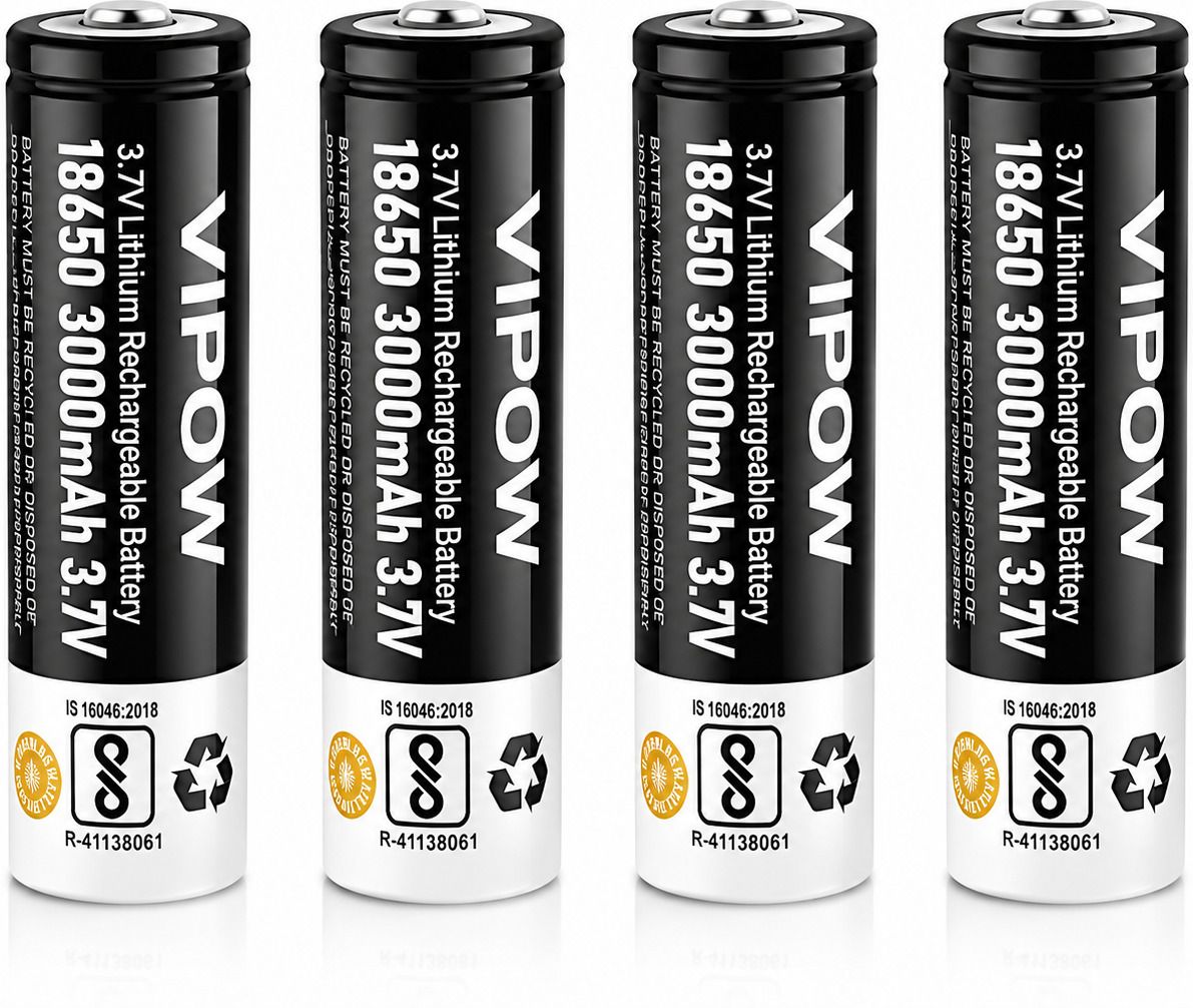 sarvam 4 pcs Vipow 18650 3.7v 3000mAh Rechargeable Li-ion : Battery-picture-13