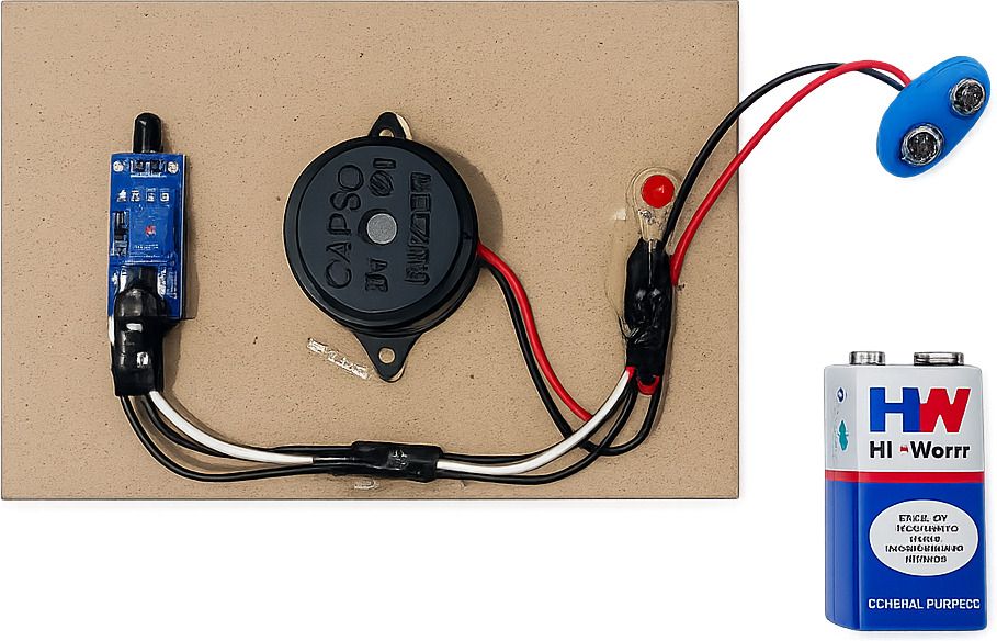 Fire Detection Alert System Project Kit for School and College Educational Electronic Hobby Kit-image-14