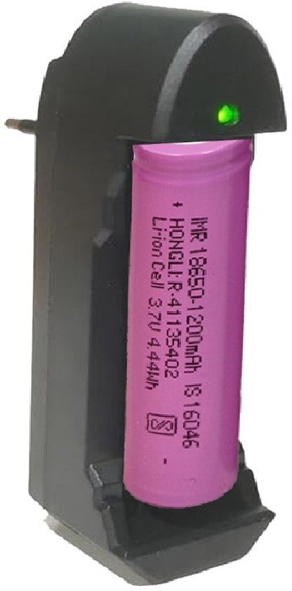 CONSONANTIAM Lithium Ion 3.7V 1200mAH Rechargeable Cell with Charger(1 Cell + 1 Slot Charger)Camera Battery Charger