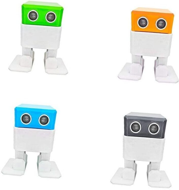 4 Set Humanoid Robot Plastic Frame Kit Head Leg Body Foot Parts Automotive Electronic Hobby Kit-image-1