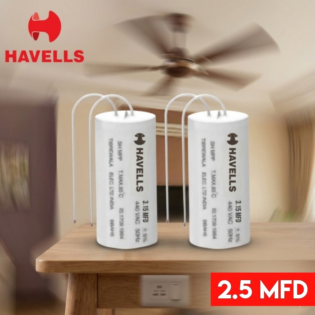 Original 2.5 MFD Capacitor for Ceiling Fan & Table Fan Power Supply Electronic Hobby Kit-image-10