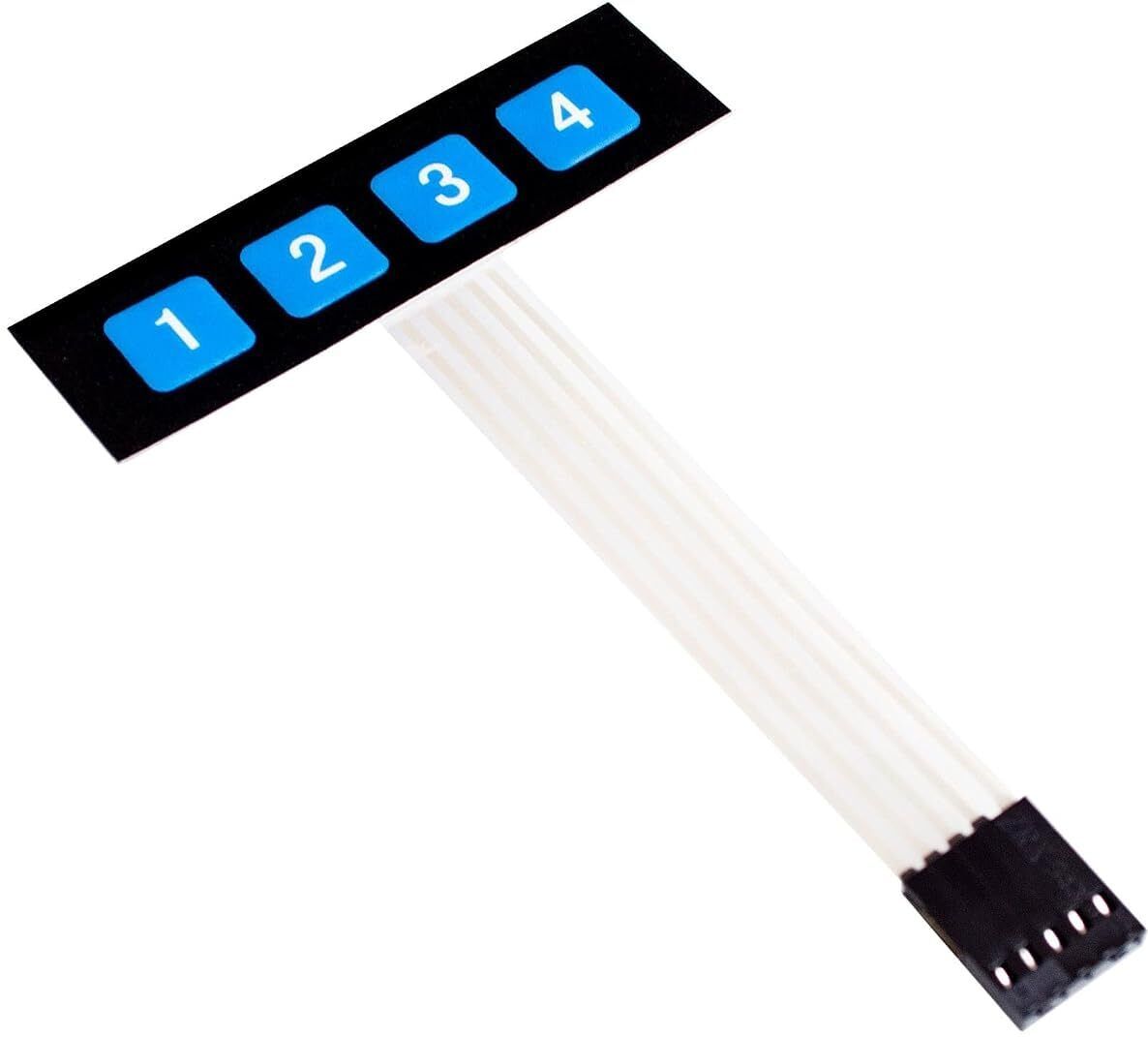 prakti 1x4 Key Matrix Membrane Switch Keypad with 5-Pin Female Connector Electronic Components Electronic Hobby Kit-picture-11