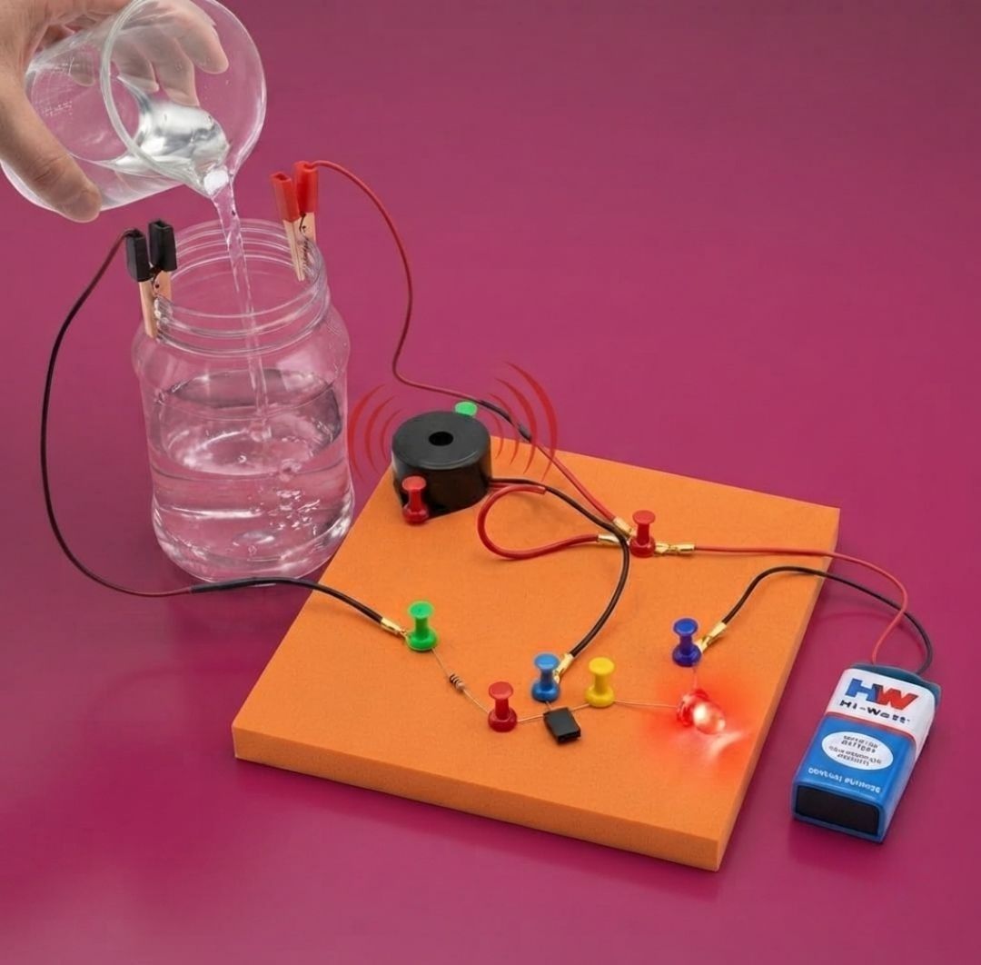 Water Overflow Alarm Educational Working Model Science Project DIY Kit School Electronic Components Electronic Hobby Kit-image-35