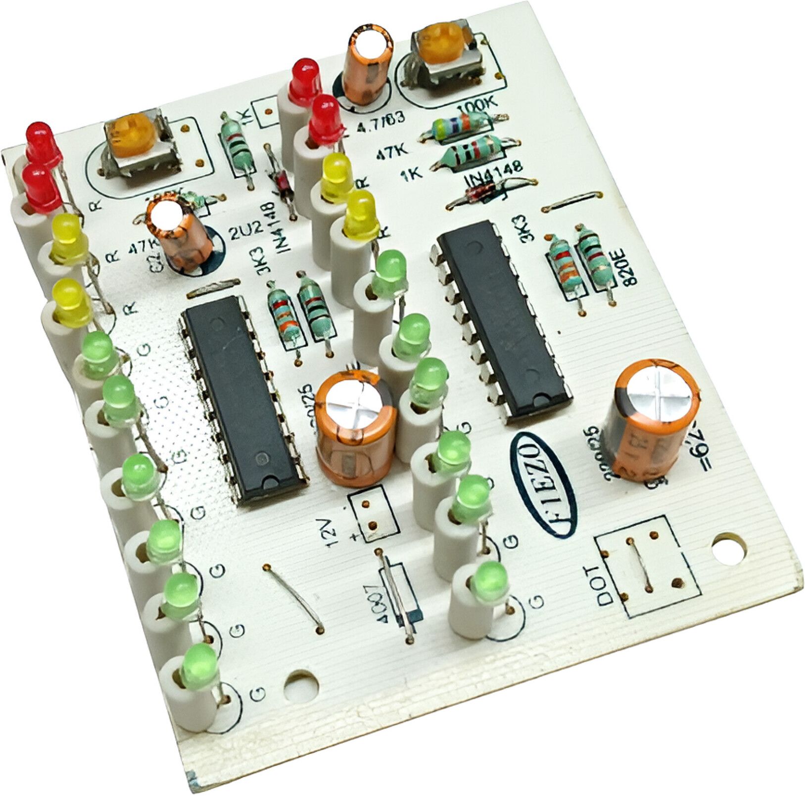 STEREO LED VU METER FOR AMPLIFIER Electronic Components Electronic Hobby Kit-image-32