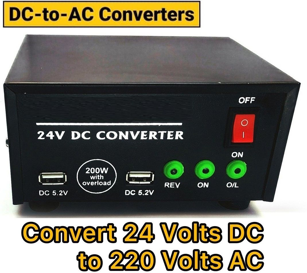 balrama 24V DC to 220V AC Converter 24 Volt DC to AC Inverter SMPS Power Supply Adaptor Dual Voltage use 12-24 Volt DC to 220 Volt AC with Dual USB + Dual AC Sockets-picture-6