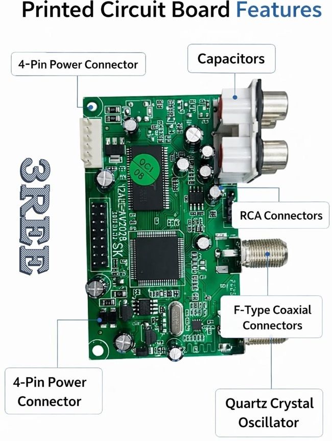 DTH Card Free Dish - MPEG-2 FTA Receiver Signal Card Sound Recorder and Sound Circuit Electronic Hobby Kit-image-3