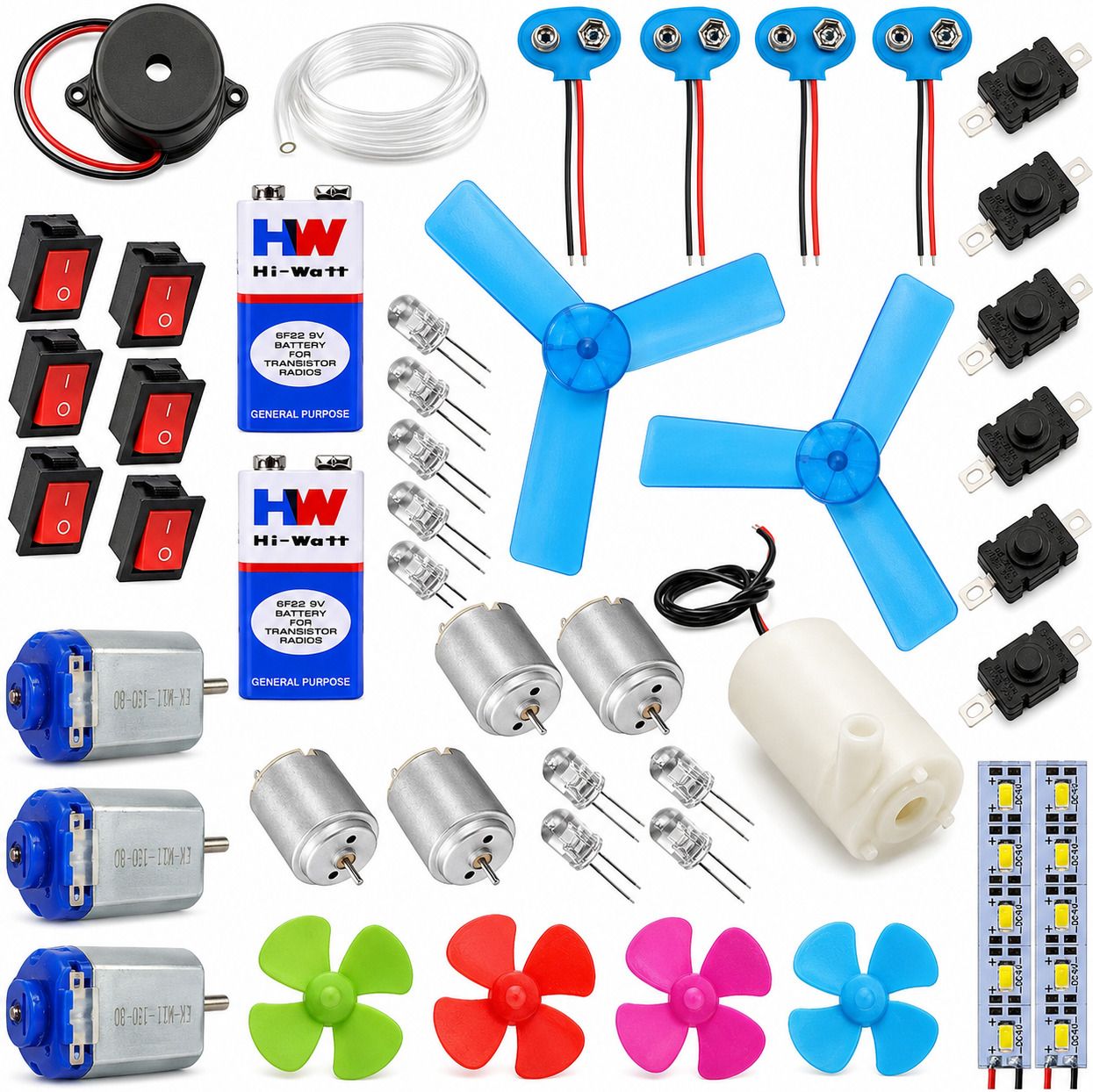 Science Project Kit Dc Mini Water Pump With Pipe / 9v Battery for Students. Electronic Components Electronic Hobby Kit-image-29