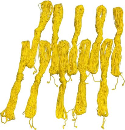 shitaram pujan bhandar Janeu or sacred thread (yellow)Brahmin Thread Embroidery Hoop-picture-19