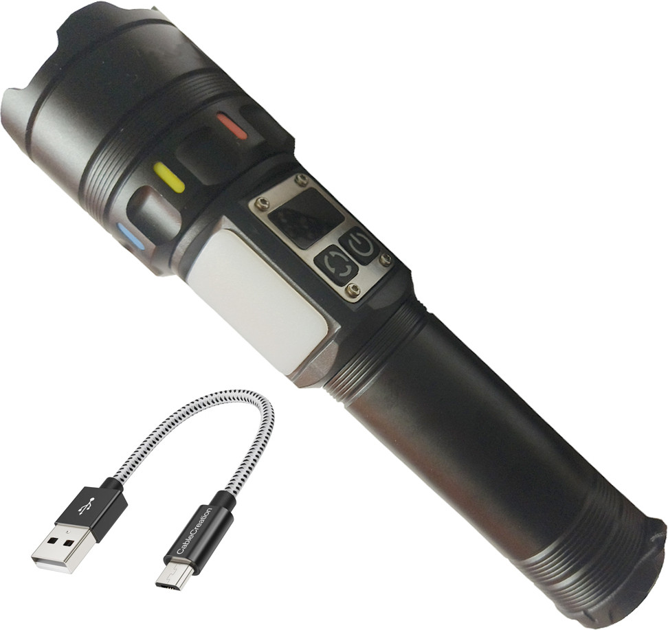 kindw Rechargeable Wtaerproof 9 Mode flashlight led poweful torch With magnet Torch image 1