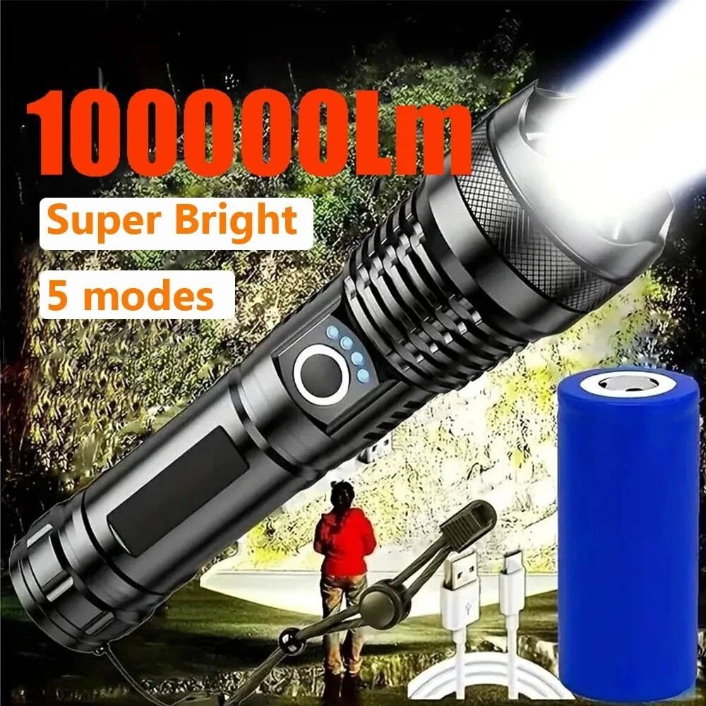 zeno volt LED Torch, Brightest LED Flashlight,Rechargeable Powerful LED 5 Modes, Torch-picture-13