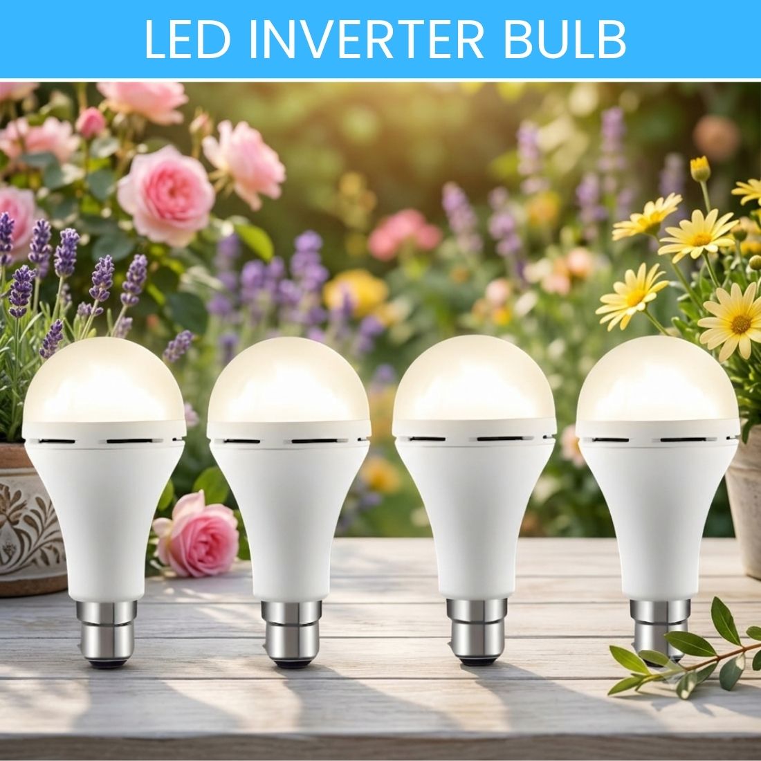 guggu Rechargeable LED Emergency Bulb, Inverter Backup Light for Home Pack of-4 MO437 4 hrs Bulb Emergency Light-picture-12