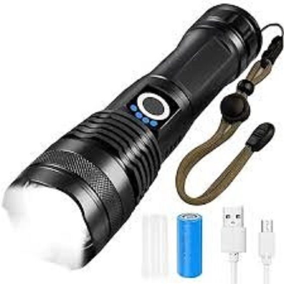 HP376 (ZOOMABLE METAL LED TORCH)5 Modes Flashlight, Super Bright 100W Torch-image-40