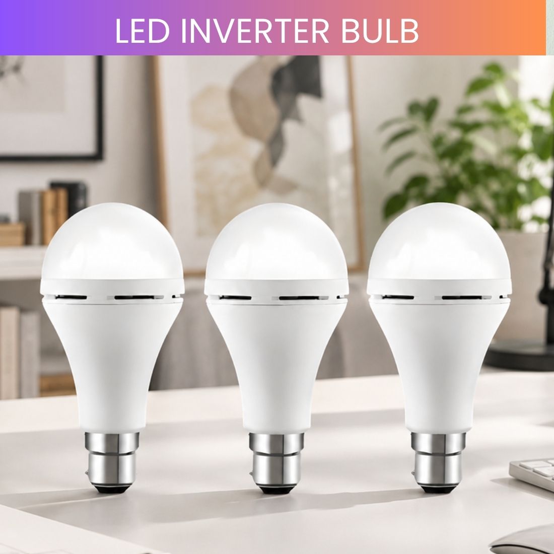 sacro Rechargeable LED Emergency Bulb, Inverter Backup Light for Home Pack of-3 BU30 4 hrs Bulb Emergency Light-picture-16