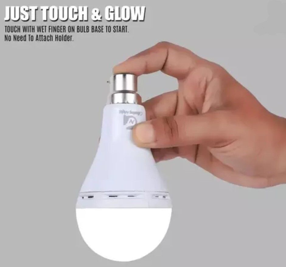 Rechargable led bulb 12w Inverter Bulb 4 hrs Backup -Pack of 1 4 hrs Bulb Emergency Light-image-47