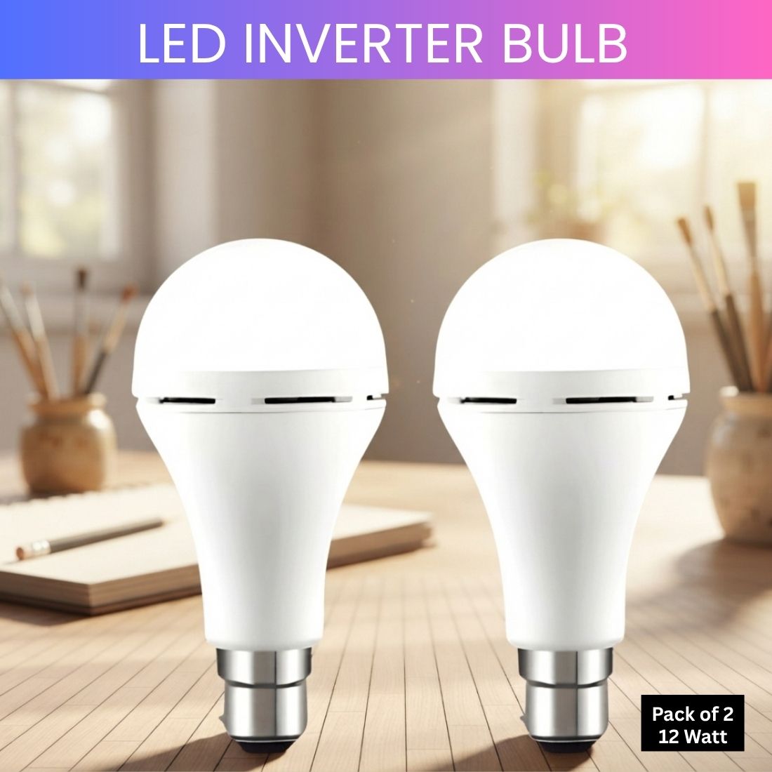 guggu Rechargeable Emergency LED Bulb, Power Cut Backup Light For Home Pack of-2 QK265 4 hrs Bulb Emergency Light-picture-38