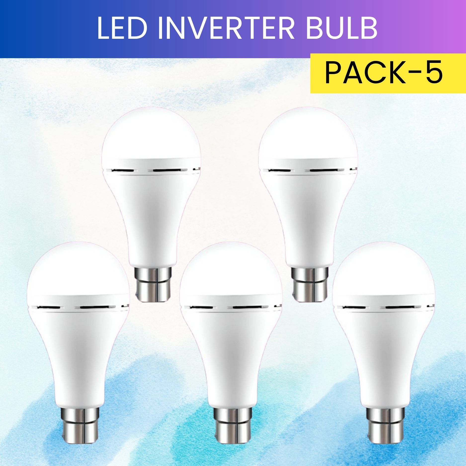 guggu 12W Emergency Inverter Bulb, Rechargeable Emergency Led Bulb For Power CutsUA370 4 hrs Bulb Emergency Light-picture-1