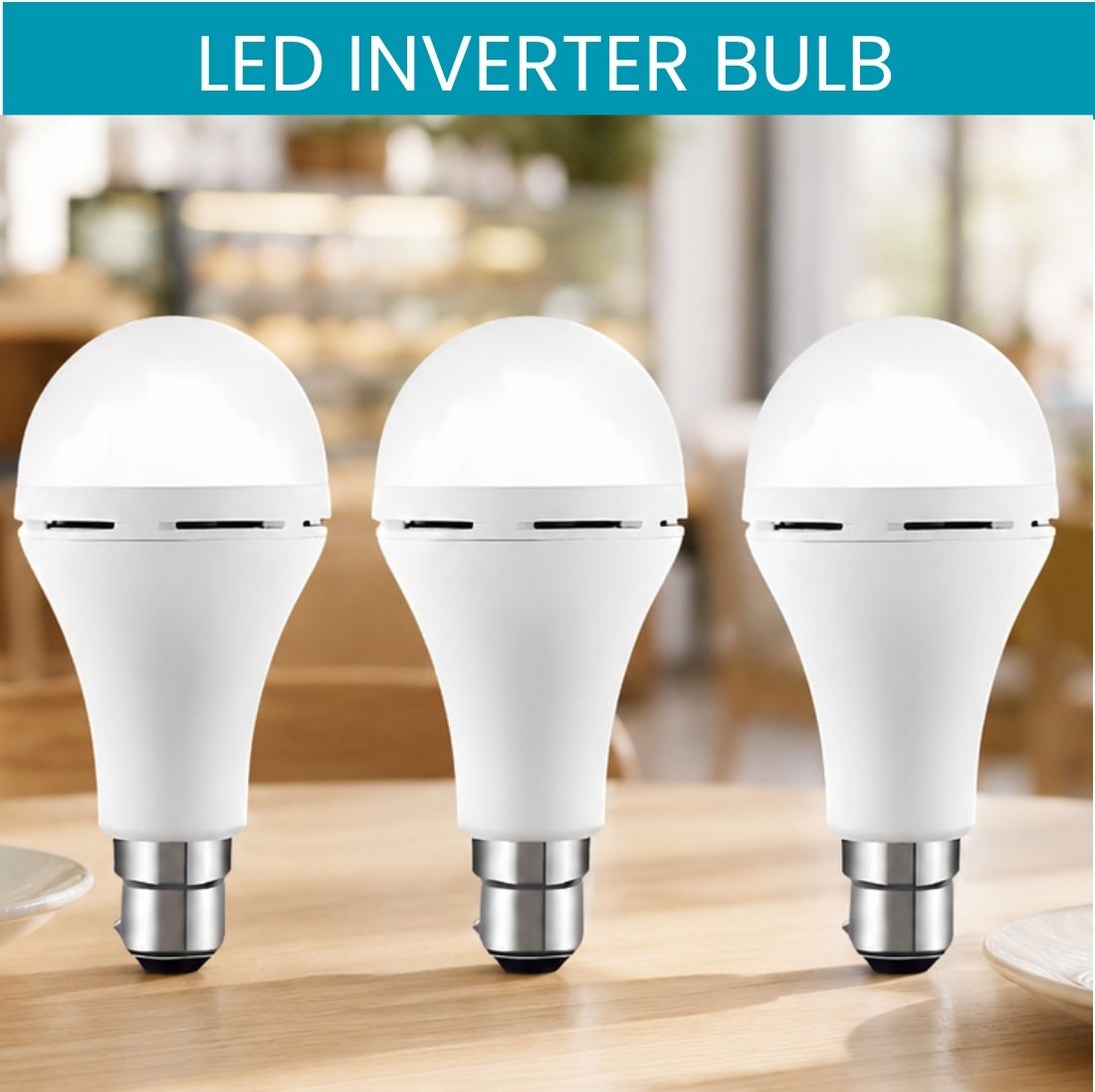 syara Rechargeable LED Emergency Bulb, Inverter Backup Light for Home Pack of-3 BR15 4 hrs Bulb Emergency Light-picture-40