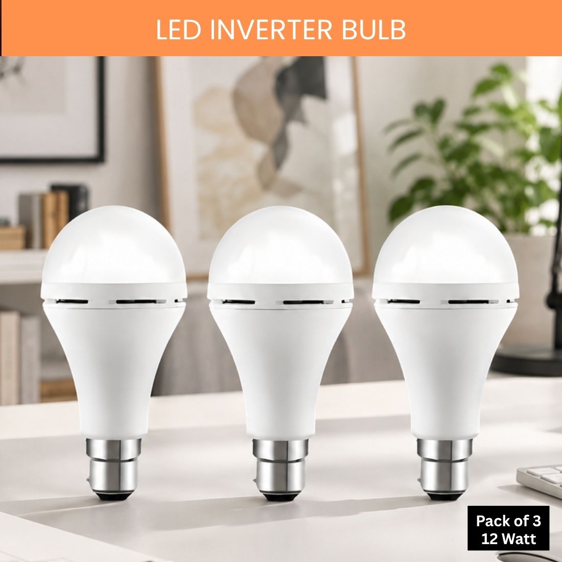 guggu Rechargeable Emergency LED Bulb, Power Cut Backup Light For Home Pack of-3 OU118 4 hrs Bulb Emergency Light-picture-43