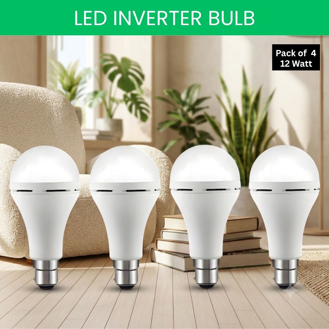 guggu Rechargeable Emergency LED Bulb, Power Cut Backup Light For Home Pack of-4 HI24 4 hrs Bulb Emergency Light-picture-40