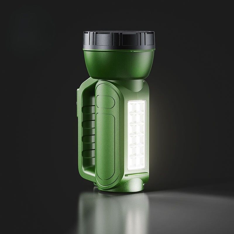 Rechargeable Long Range LED Search Light with Emergency Side Lamp 11 hrs Torch Emergency Light-image-45