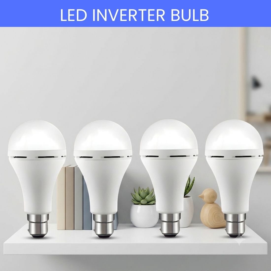 guggu Rechargeable LED Emergency Bulb, Inverter Backup Light for Home Pack of-4 BO71 4 hrs Bulb Emergency Light-picture-24