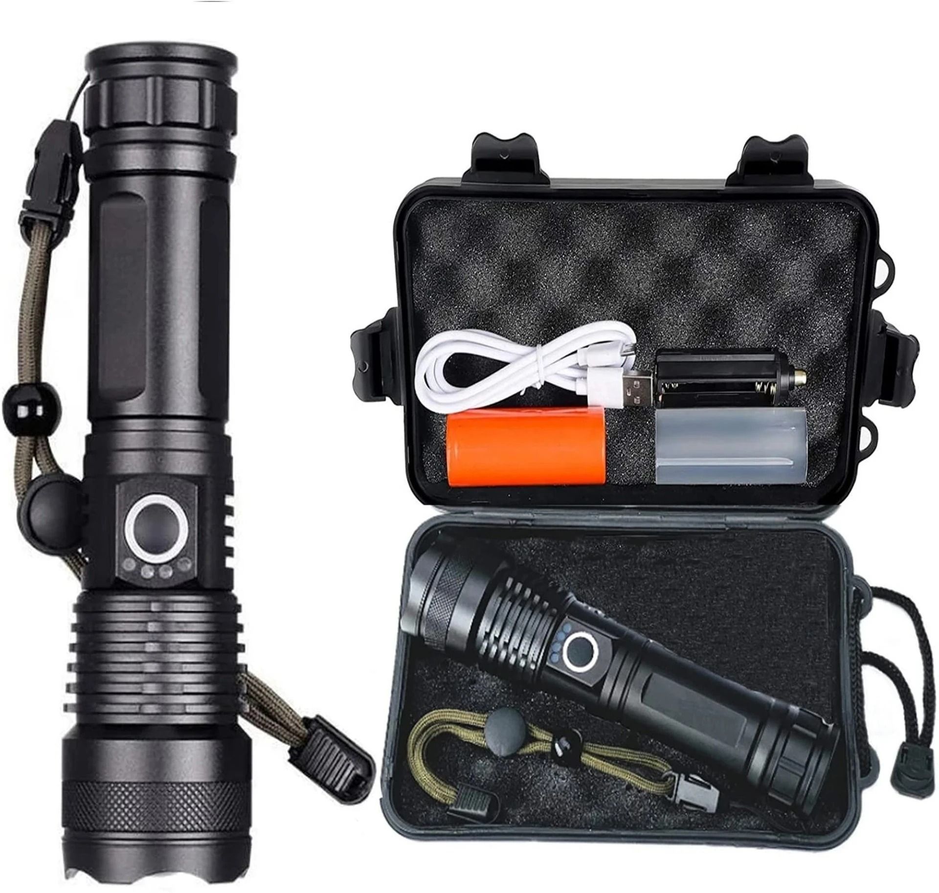 zimork 983 Rechargeable LED Flashlight High Lumens 5 Modes, medium / low/ sos Mode 8 hrs Torch Emergency Light-picture-21