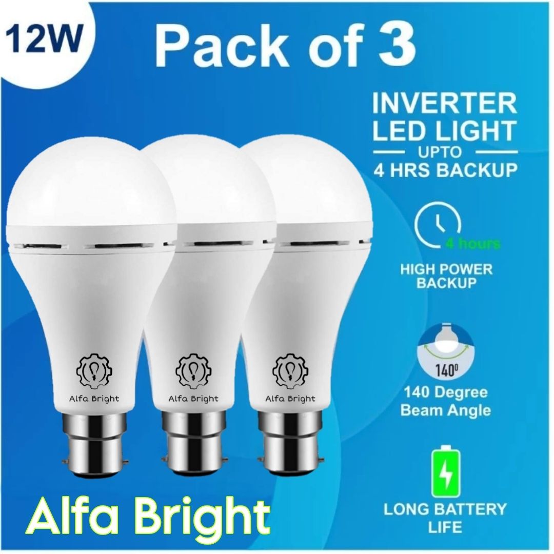 12WT AC DC RECHARGEABLE 3 hrs backup 3 hrs Bulb Emergency Light