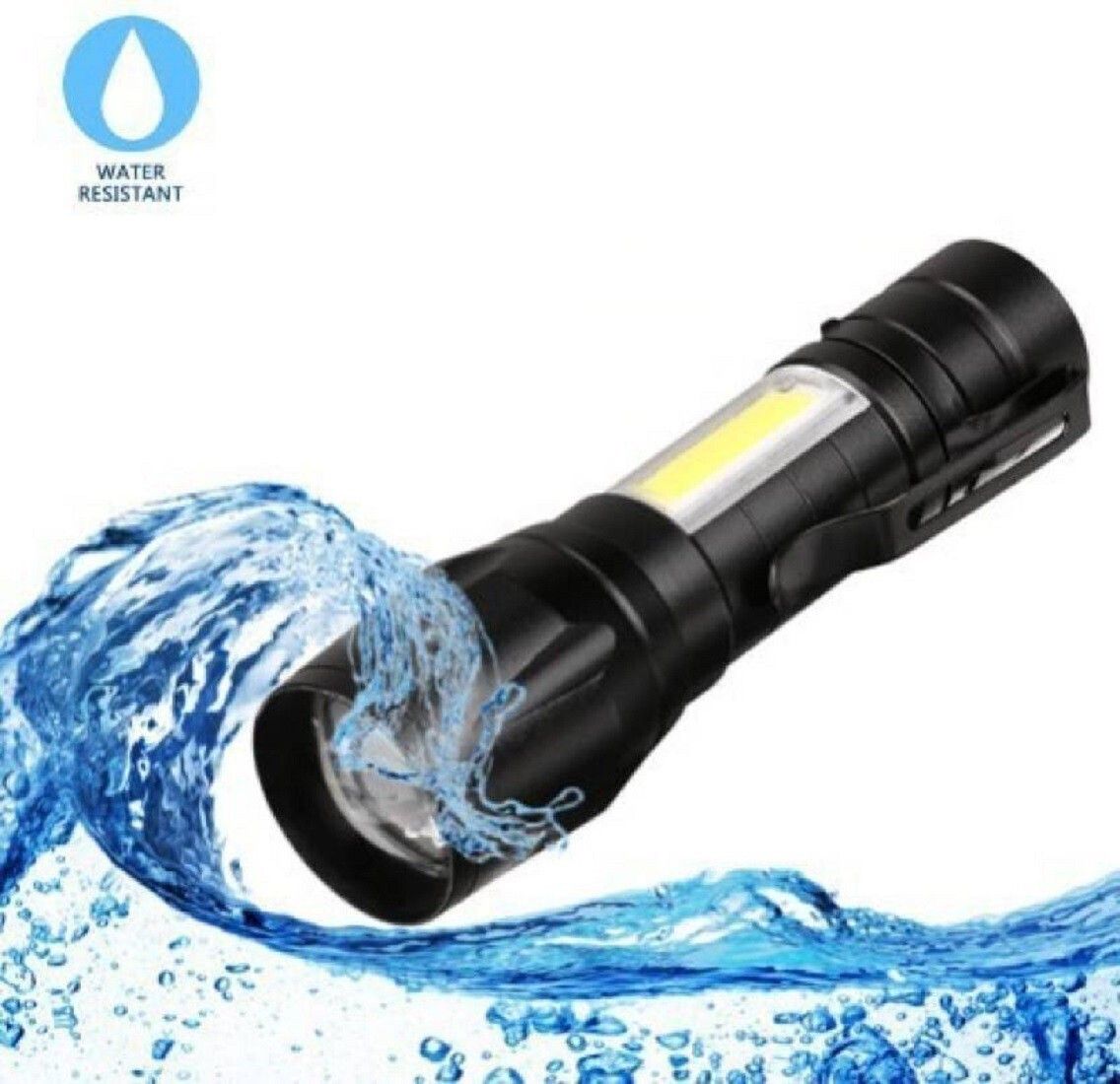 unzag New 2In1 Rechargeable Battery 2 Mode Penlight Waterproof Light Led Flashlight Torch-picture-27