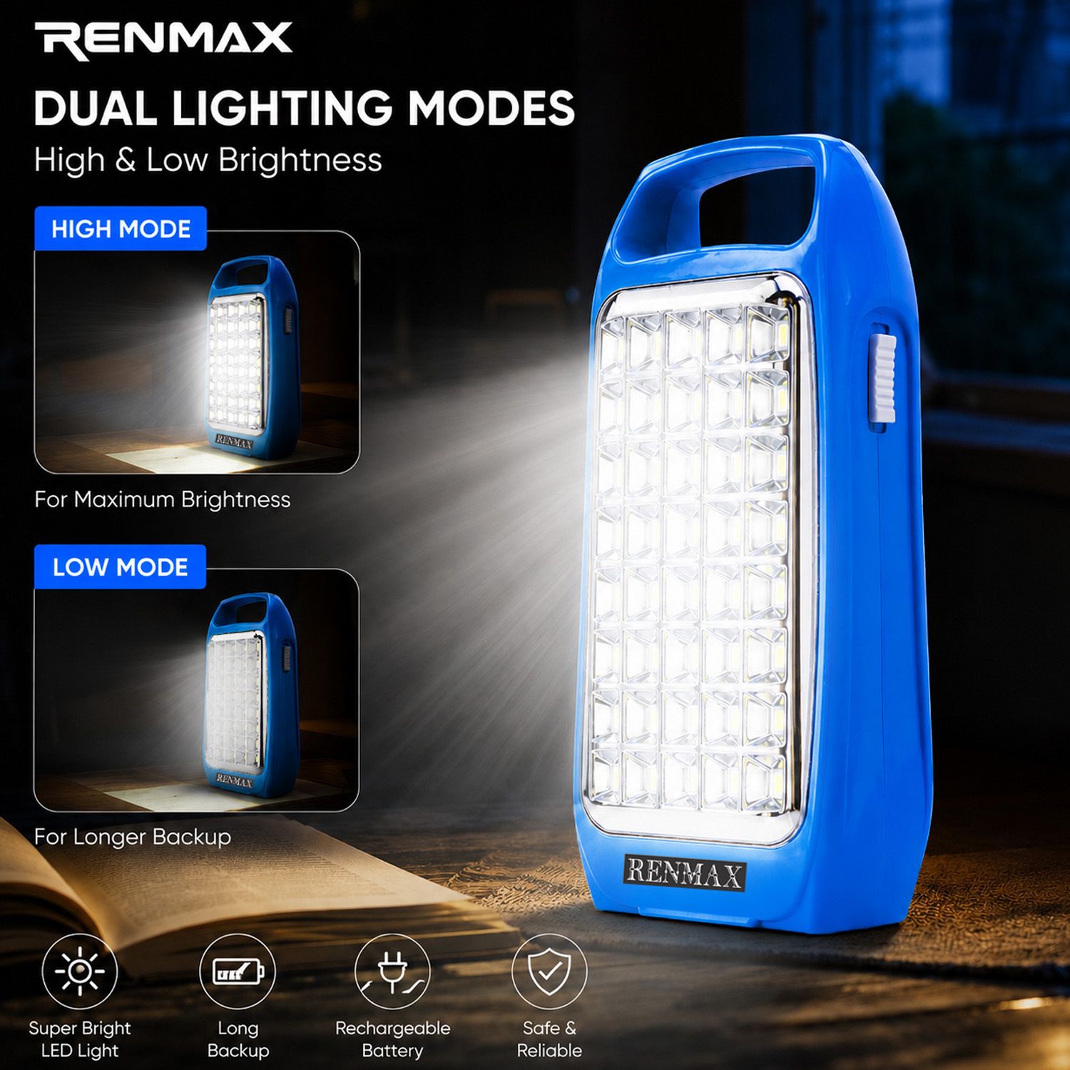 Rechargeable LED Emergency Portable Light Bright Lantern With AC/DC Charging 4 hrs Lantern Emergency Light-image-14