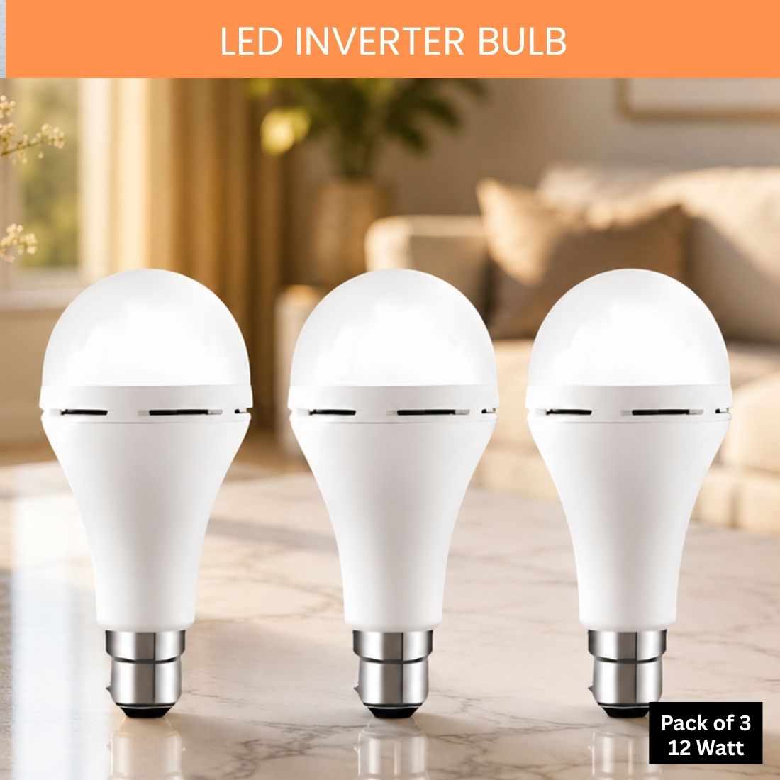 Rechargeable Emergency LED Bulb, Power Cut Backup Light For Home Pack of-3 UU34 4 hrs Bulb Emergency Light-image-25