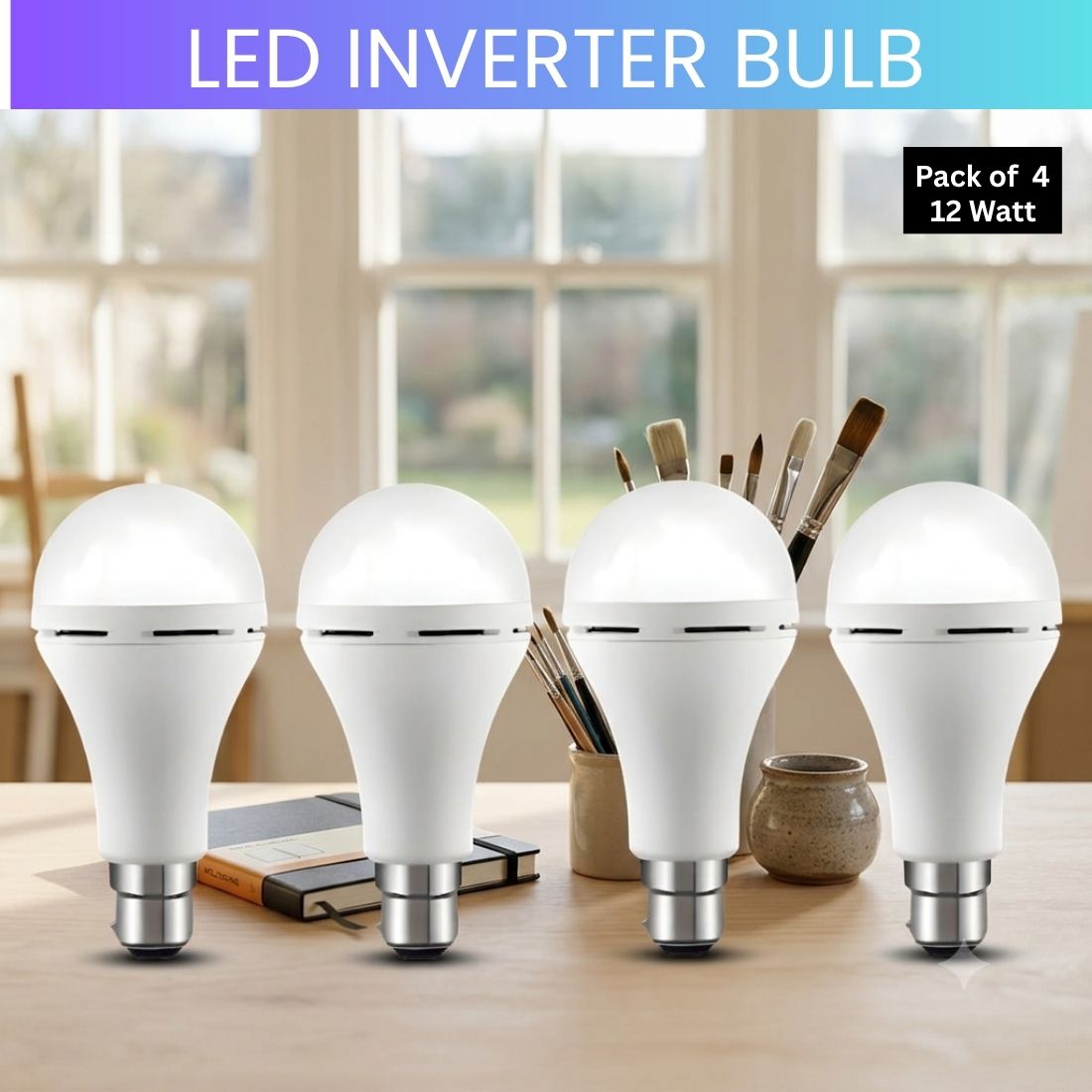 guggu Rechargeable Emergency LED Bulb, Power Cut Backup Light For Home Pack of-4 KI98 4 hrs Bulb Emergency Light-picture-30