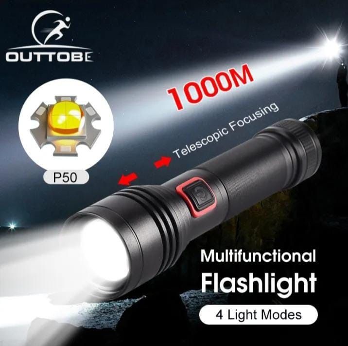 035 Rechargeable LED Flashlight - High Power Flashlight Super Bright 2 hrs Torch Emergency Light
