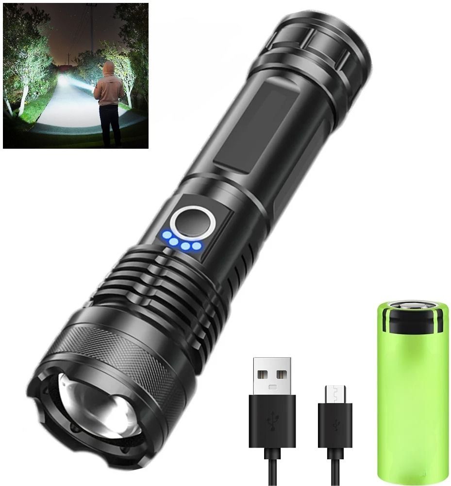 hymasa M983 Zoomable Rechargeable Torch Super Bright LED Light 10 hrs Torch Emergency Light-picture-43