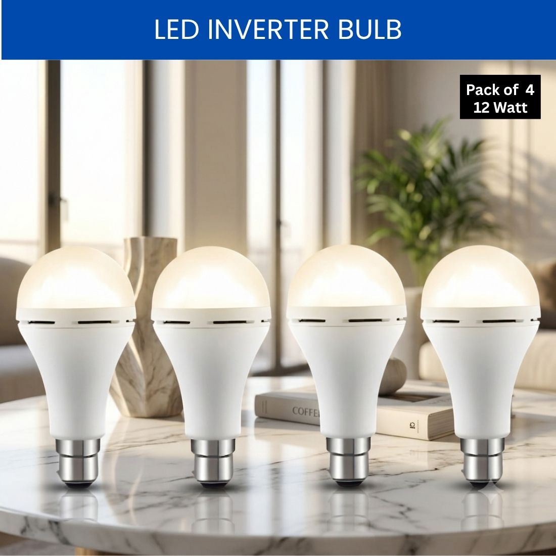 Rechargeable Emergency LED Bulb, Power Cut Backup Light For Home Pack of-4 LI169 4 hrs Bulb Emergency Light-image-30