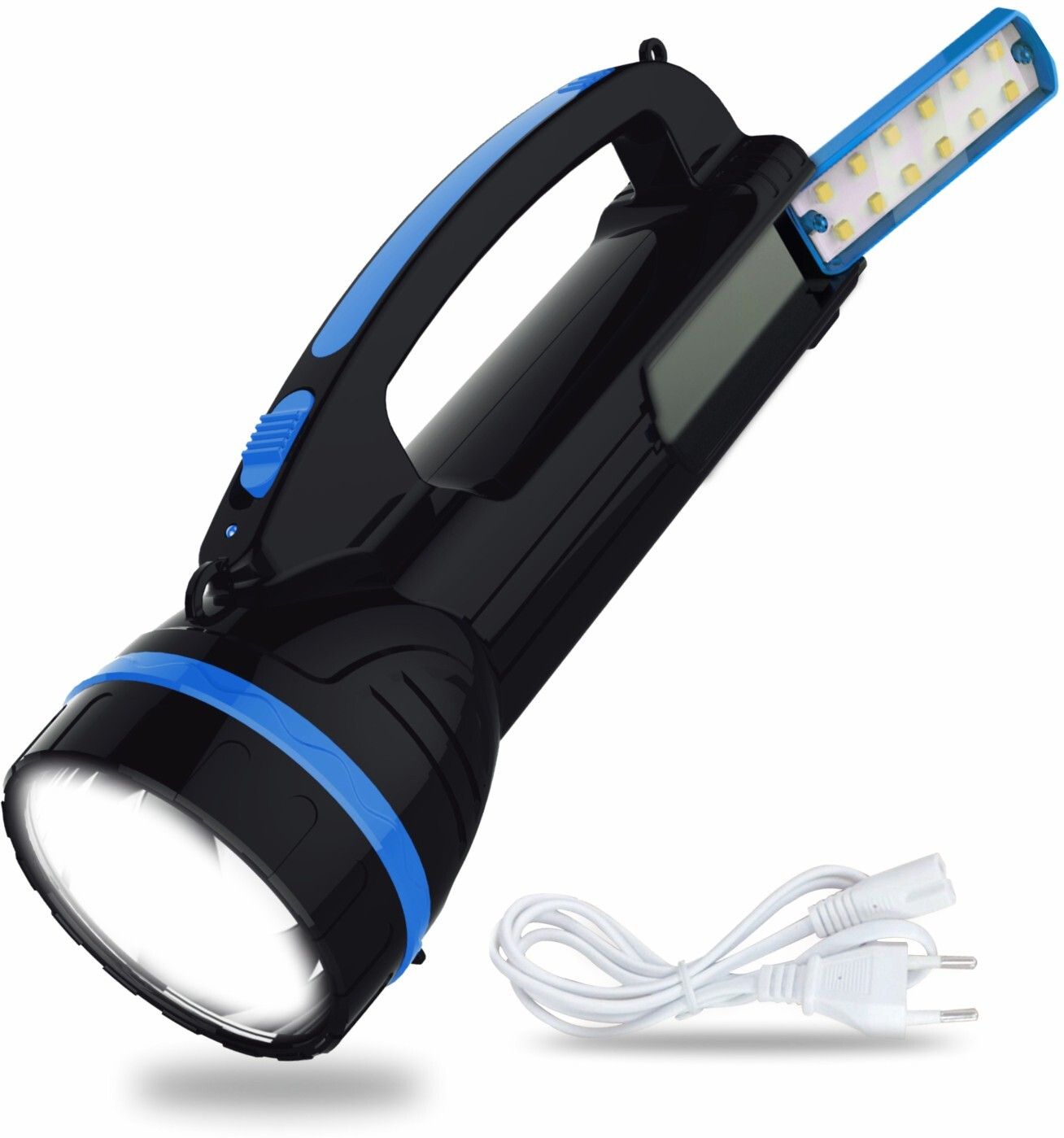 Rechargeable 2 in 1 Long Range Search Torch Table Desk Lantern Floor Lamp 15 hrs Torch Emergency Light-image-48