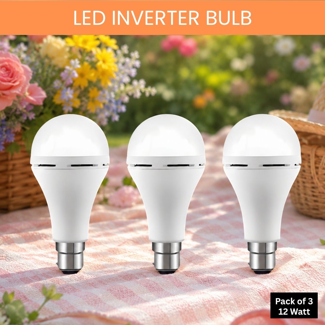 Rechargeable Emergency LED Bulb, Power Cut Backup Light For Home Pack of-3 IP352 4 hrs Bulb Emergency Light-image-7