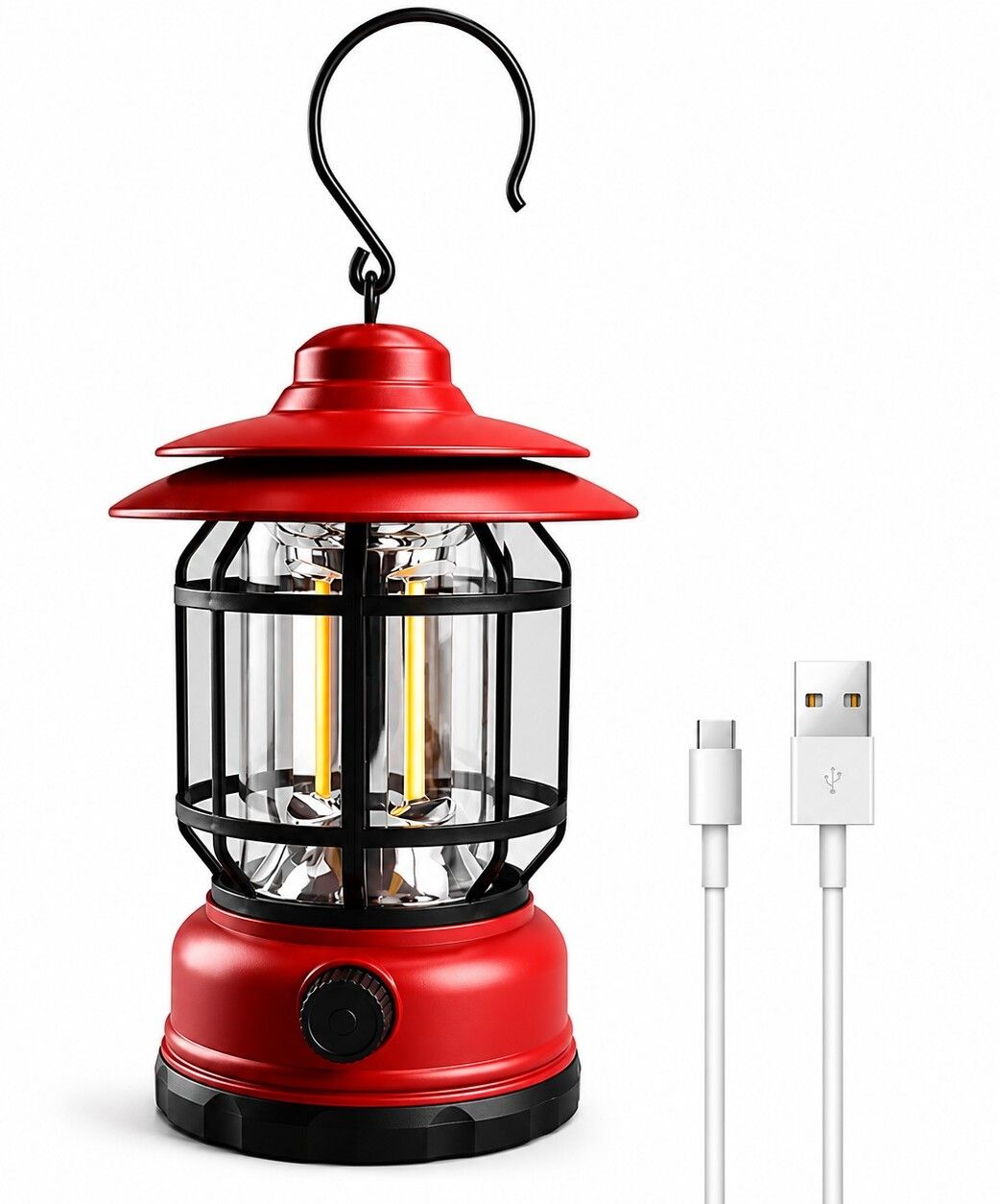 Portable COB LED Camping Lantern Rechargeable Emergency Light with Hook 4 hrs Lantern Emergency Light-image-7
