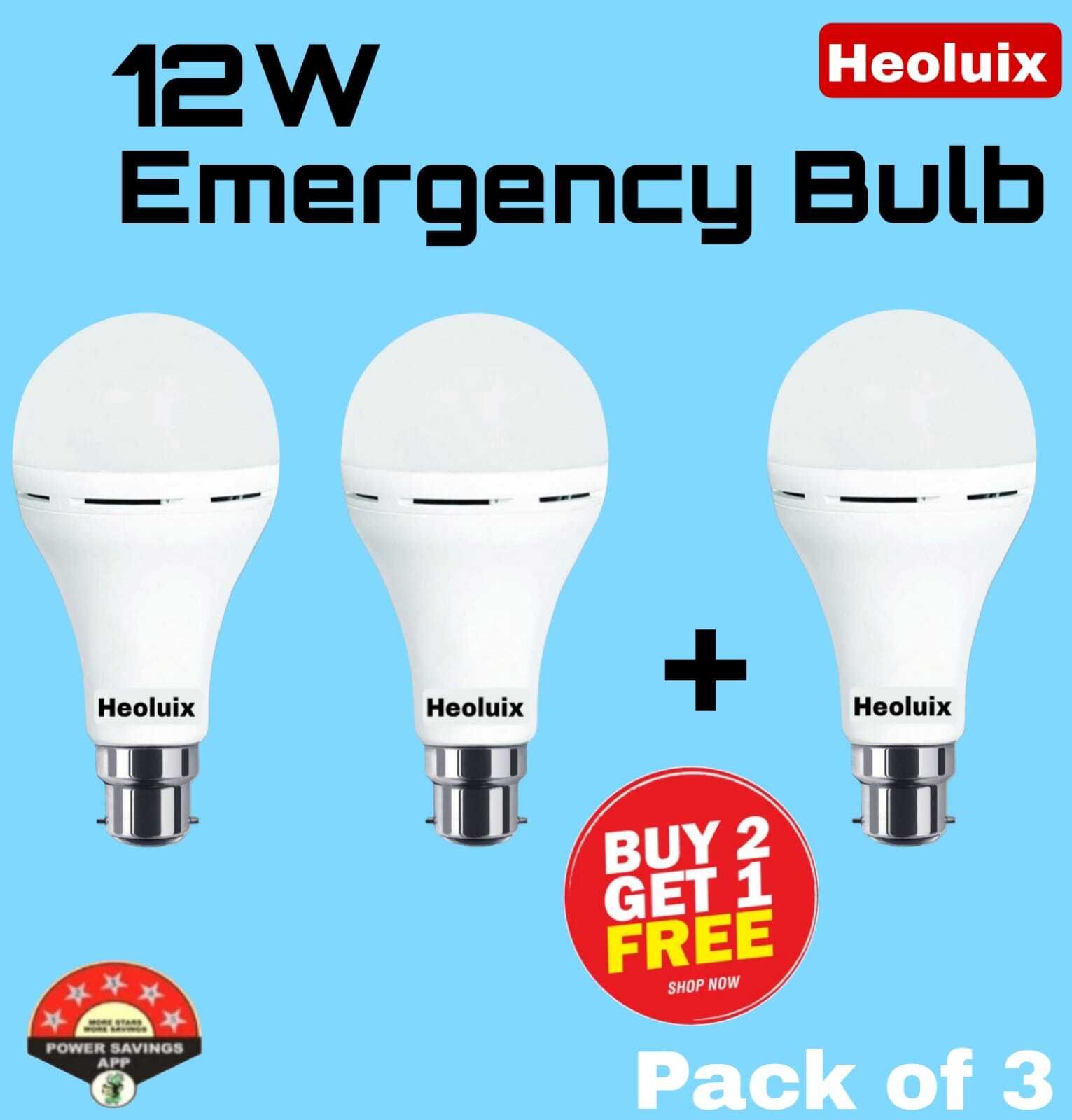 heoluix 12W Charging Emergency Inverter Bulb 4 hrs Bulb Emergency Light-picture-22