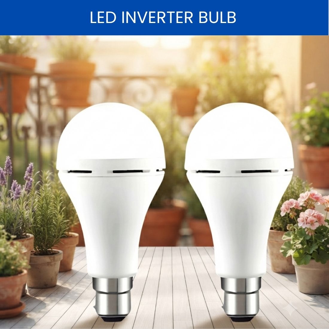 guggu Rechargeable LED Emergency Bulb, Inverter Backup Light for Home Pack of-2 JK43 4 hrs Bulb Emergency Light-picture-4