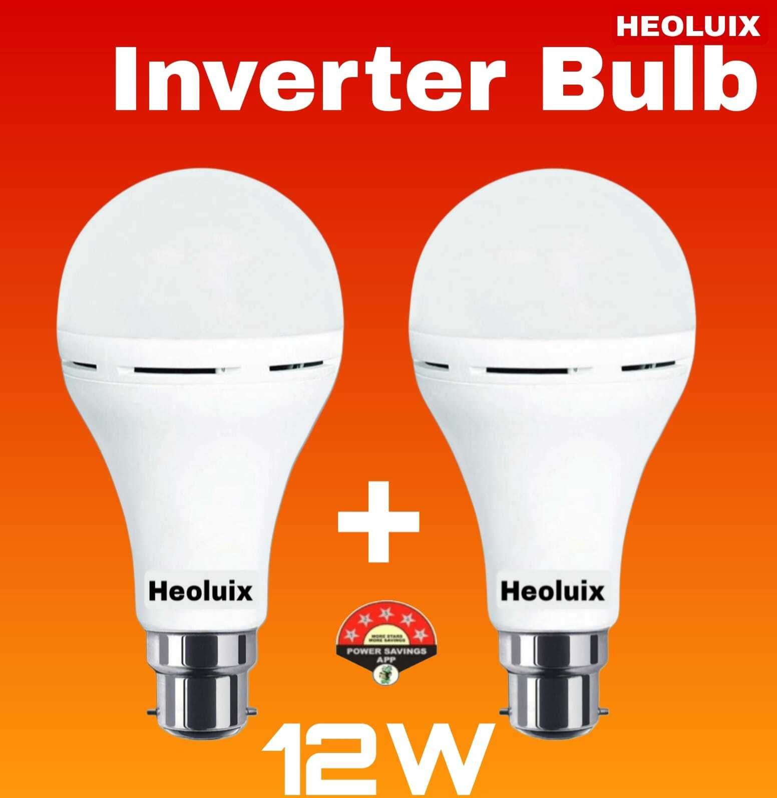 12W Charging emergency bulb pack of 2 4 hrs Bulb Emergency Light