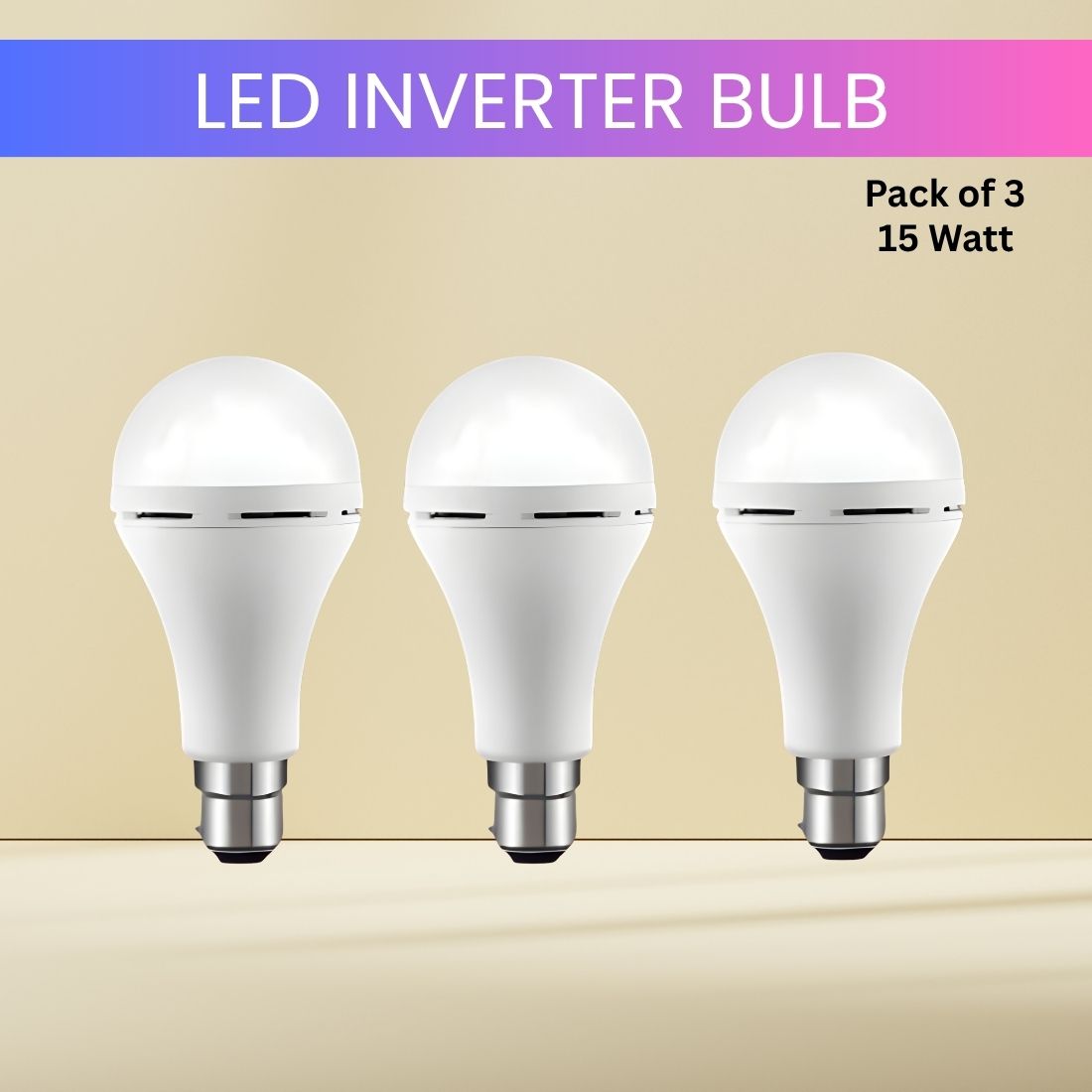 15W Rechargeable Emergency Inverter LED Bulb, Upto 4 Hours Battery For HomeZV184 4 hrs Bulb Emergency Light-image-25