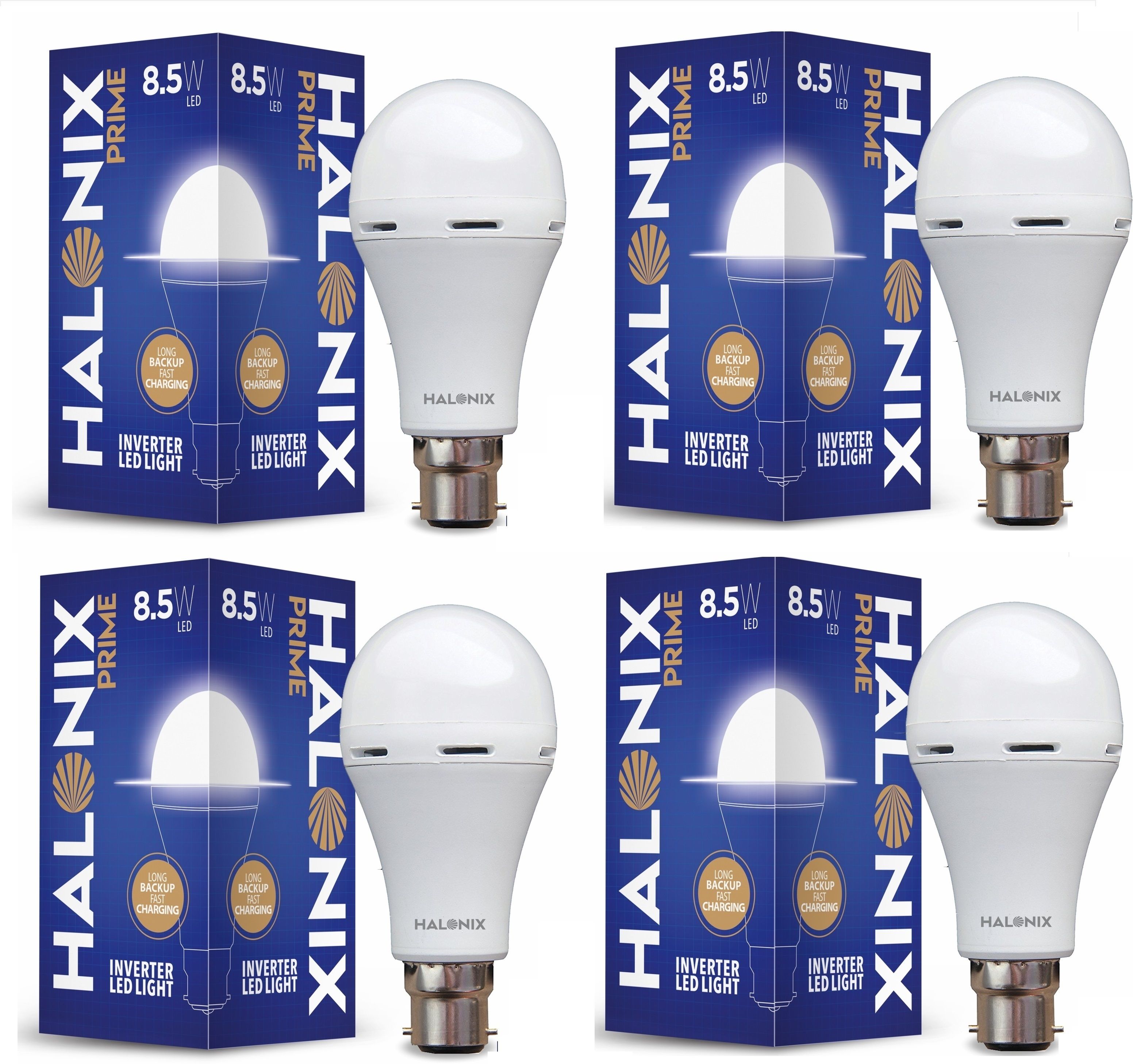 LED RECHARGEABLE EMERGENCY LED LIGHT 8.5W B22 Cool White bulb Pack of 4, 3 hrs Bulb Emergency Light-image-31