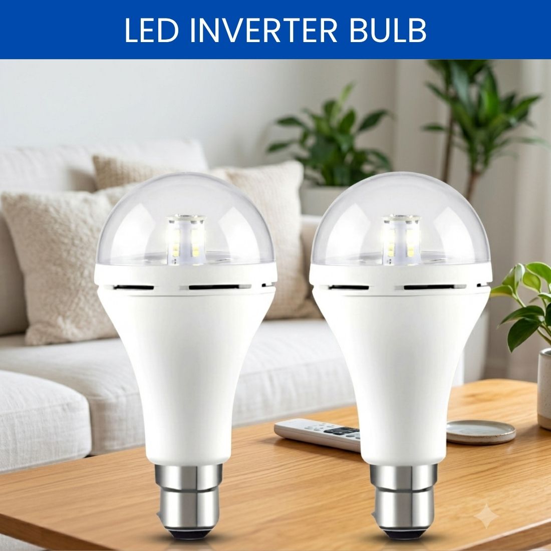 guggu Rechargeable LED Emergency Bulb, Inverter Backup Light for Home Pack of-2 JK157 4 hrs Bulb Emergency Light-picture-6
