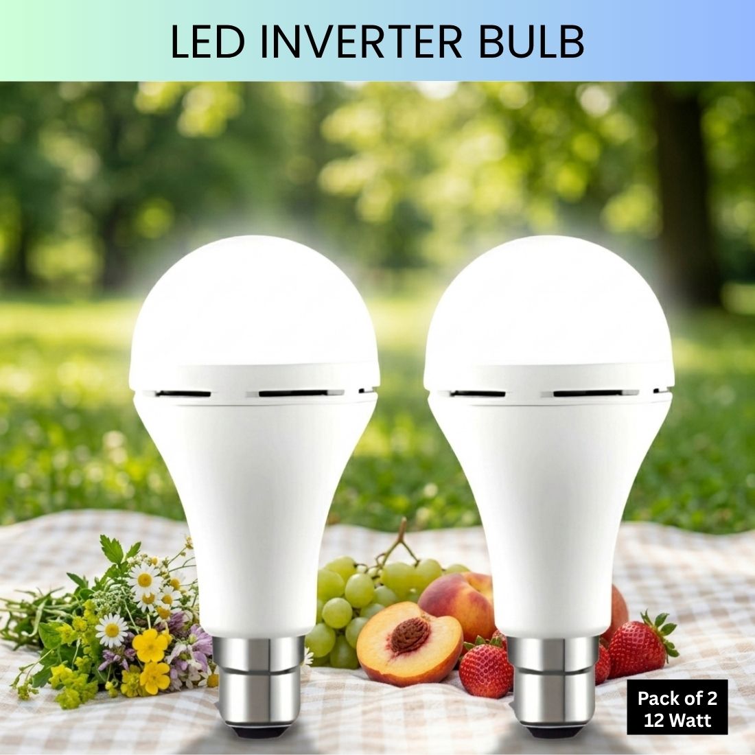 sacro Rechargeable Emergency LED Bulb, Power Cut Backup Light For Home Pack of-2 QF157 4 hrs Bulb Emergency Light-picture-4