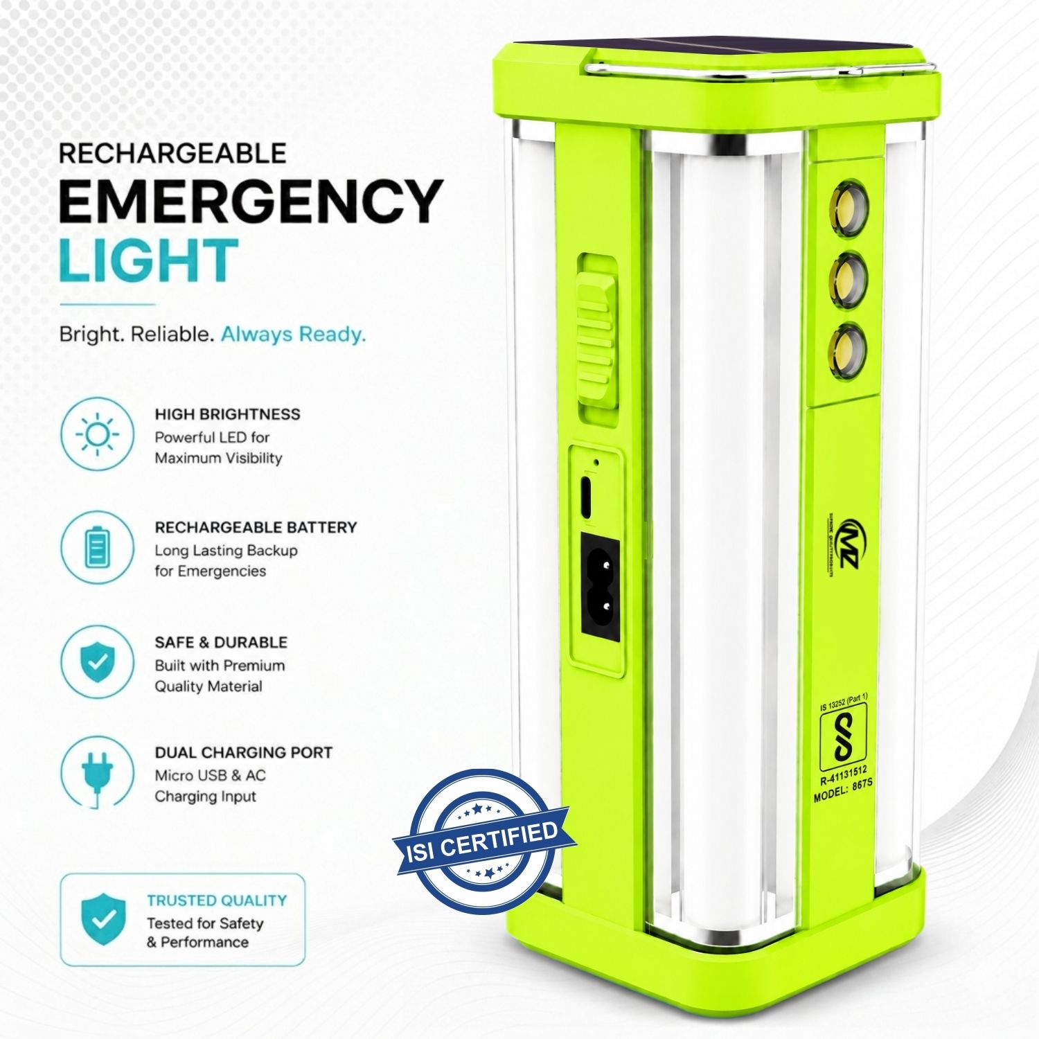 mz Light 2400mAh Battery Portable Camping Lantern with 3 Lighting Modes 8 hrs Lantern Emergency Light-picture-23