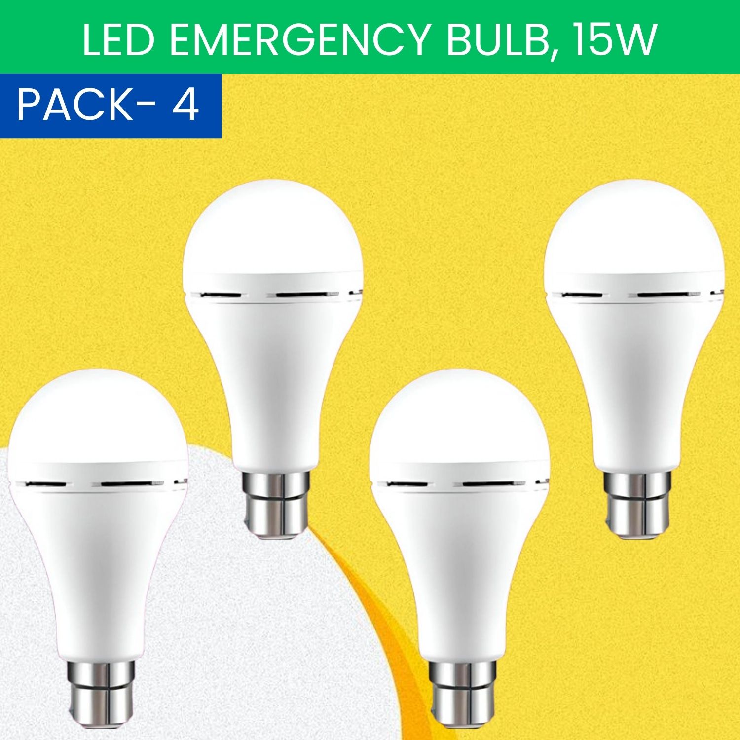 frony 15W Rechargeable Inverter LED Bulb with Upto 4H.Power Cut Lighting Pack of_4B98 4 hrs Bulb Emergency Light-picture-5
