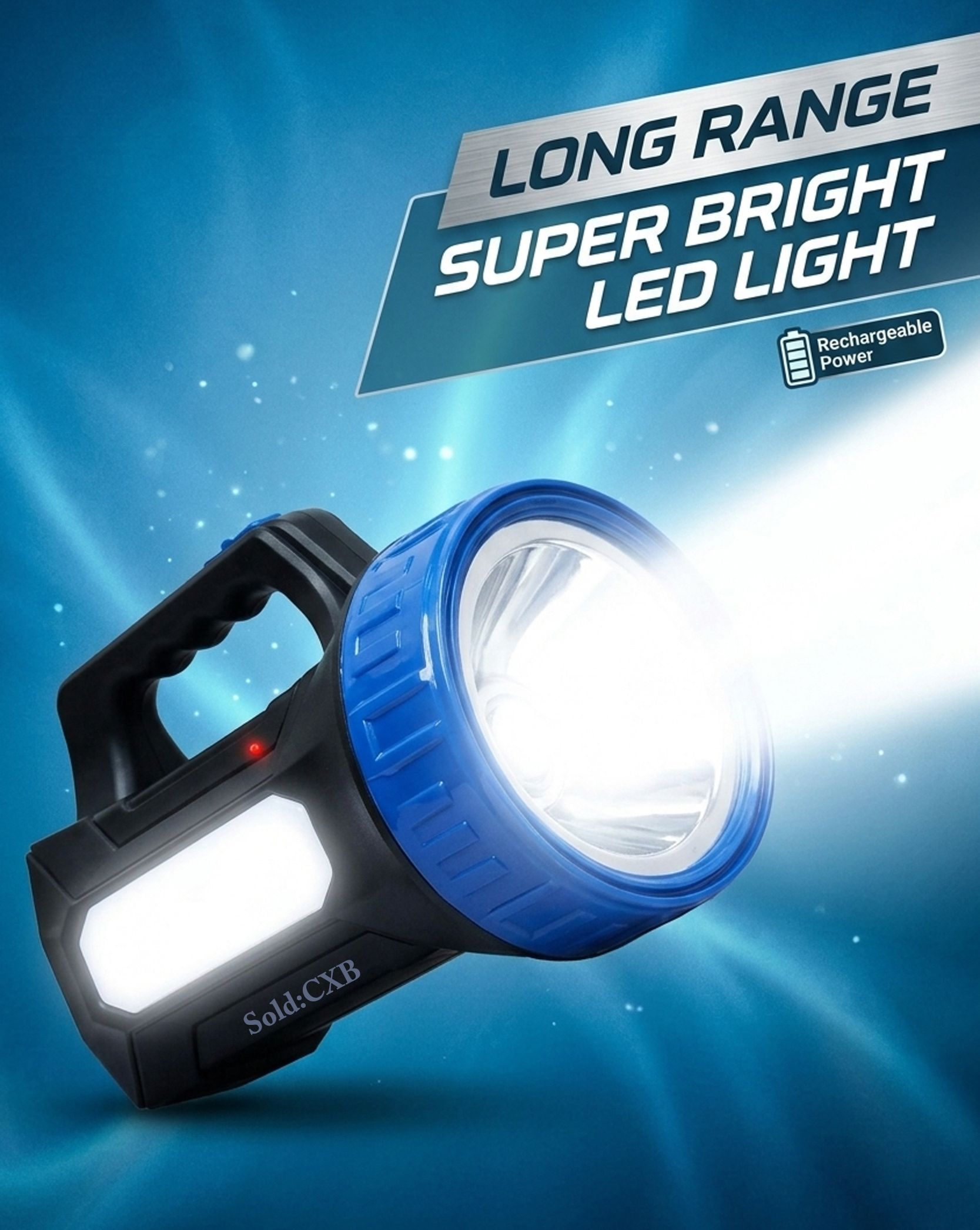 75 Watt Dual Side Ultimate Bright Light With 2 Km Long Range LED Charging Torch 12 hrs Torch Emergency Light-image-29