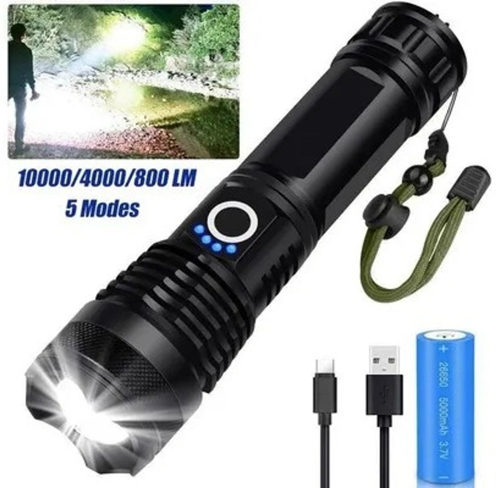 hymasa M983 Zoomable Torch Light Long Range Focus LED Flashlight 10 hrs Torch Emergency Light-picture-22