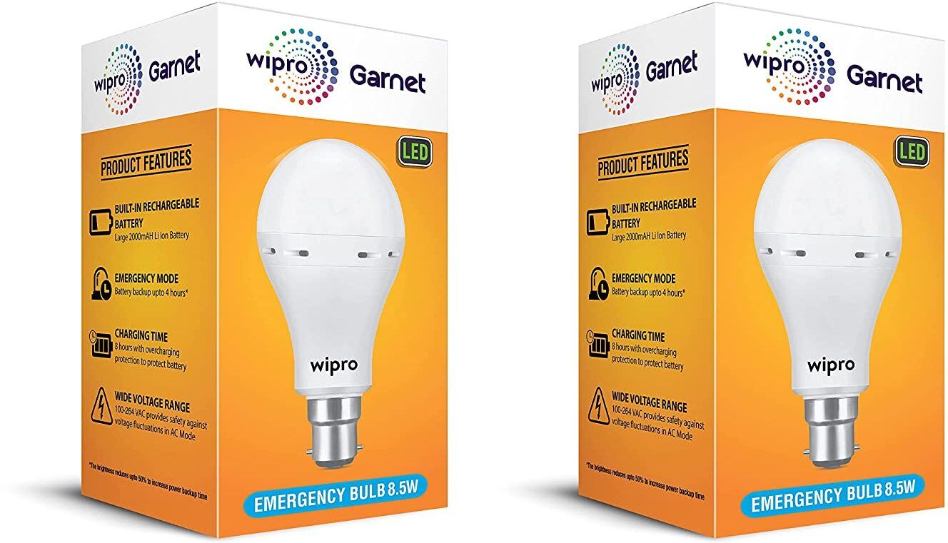 8.5W Rechargeable LED (Pack of 2) with backup of 4 hrs Bulb Emergency Light-image-12