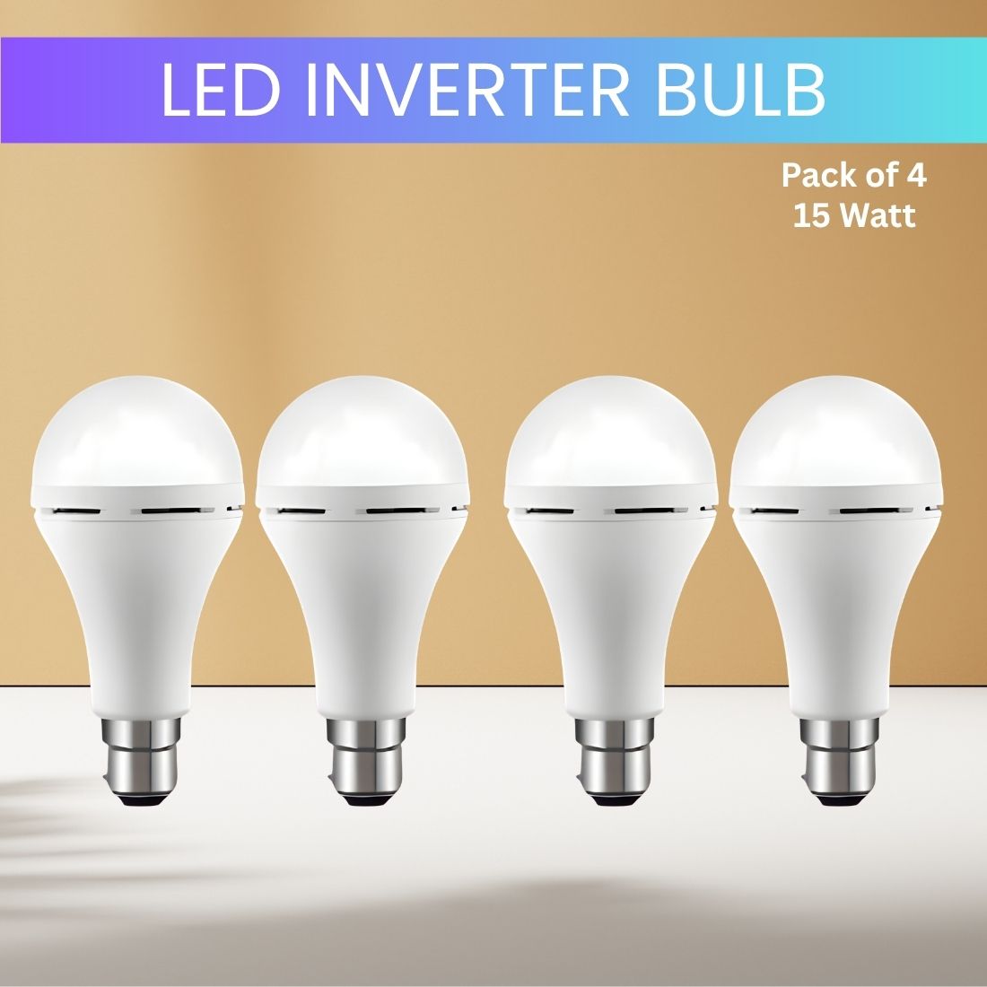 15W Rechargeable Emergency Inverter LED Bulb, Upto 4 Hours Battery For HomePV484 4 hrs Bulb Emergency Light-image-43